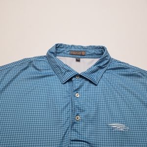 Peter Millar Summer Comfort XL Check Blue Polo